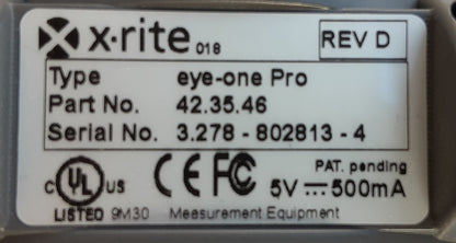 エックスライト製 カラー測定機 i1pro(アイワンプロ) キャリブレーション/プロファイル作成ソリューション xrite1-i1pro-9001