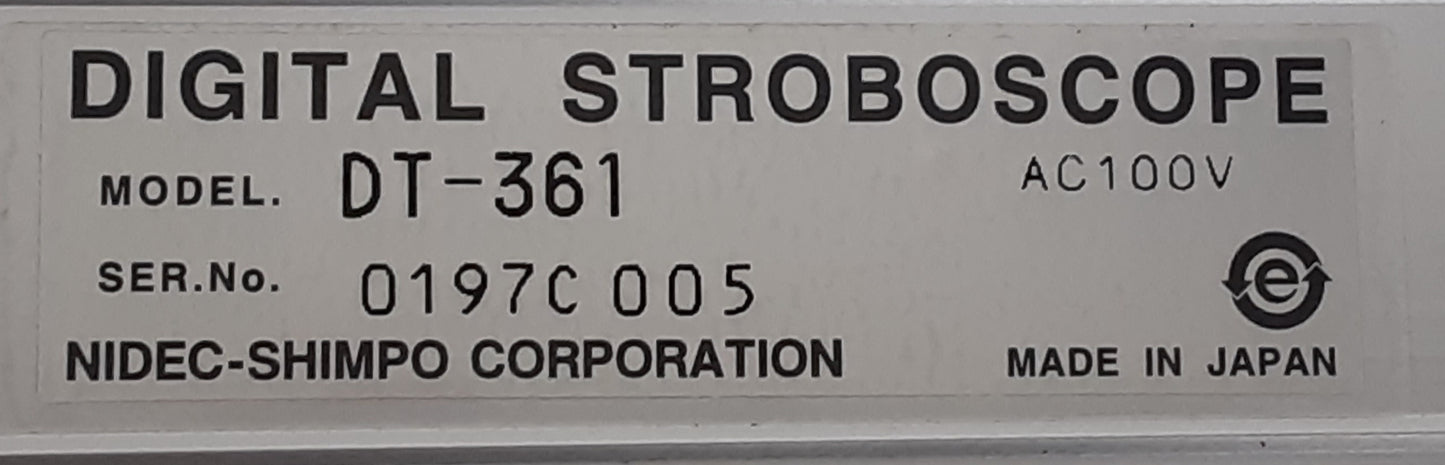 日本電産シンポ(NIDEC)製 LEDストロボスコープ DT-361 機械動作確認･印刷チェック用機器 nihondensanshimpo1-dt361-6033
