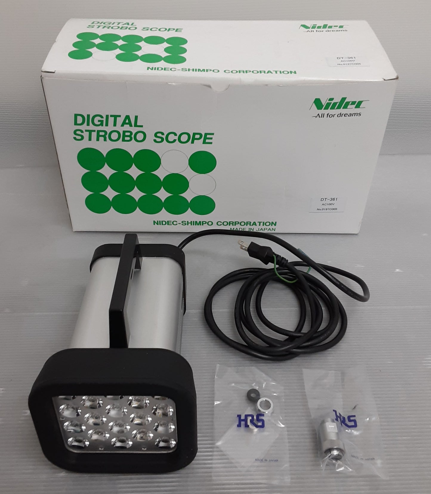 日本電産シンポ(NIDEC)製 LEDストロボスコープ DT-361 機械動作確認・印刷チェック用機器 nihondensanshimpo1-dt361-6033