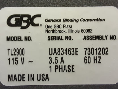 GBC製 TL2900 電動ダブルリング製本機 電動ツインループ製本機 リング綴じ専用 us-gbc1-tl2900-9001
