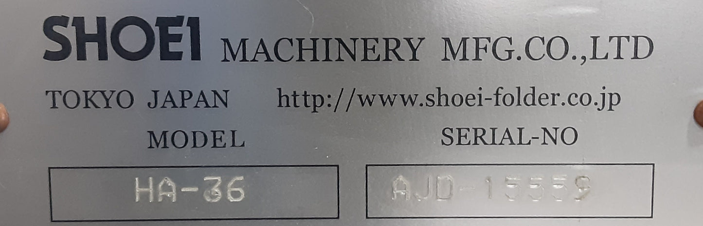 正栄機械製作所 HA-36 半自動紙折機B3型 shoei1-ha36b3-0001