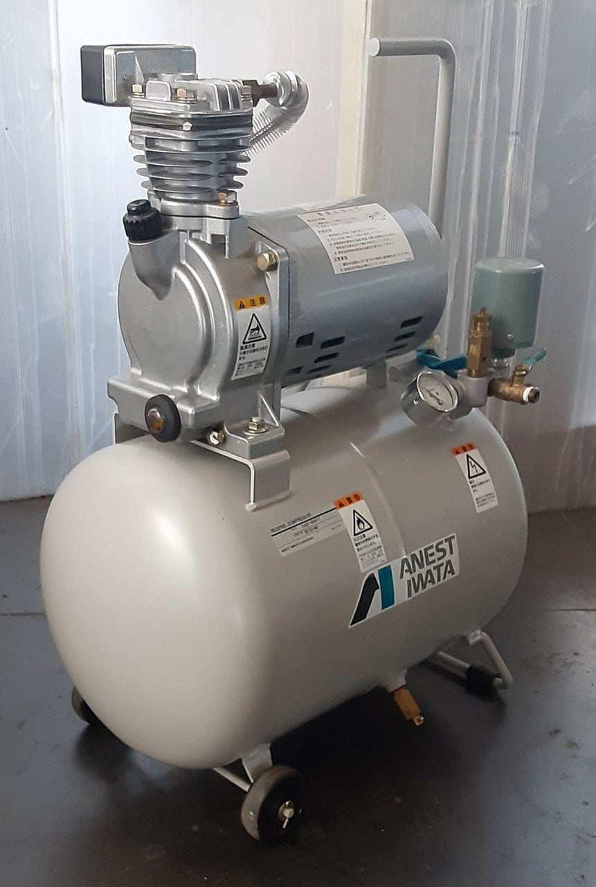小型レシプロエアーコンプレッサー DCS-041PT エアータンク25L アネスト岩田(ANEST-IWATA)製