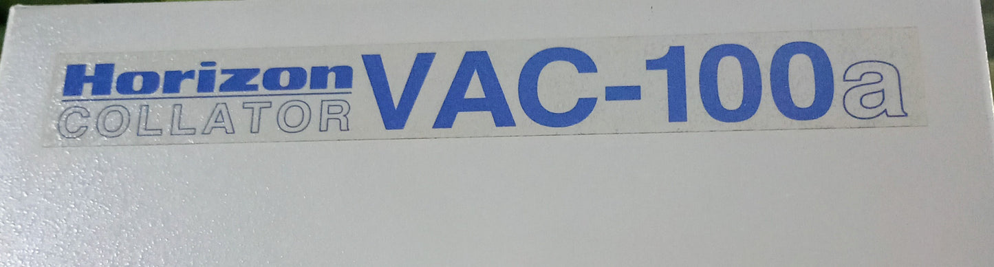 ホリゾン VAC-100 エア式丁合機 1タワー+クロススタッカー horizon1-vac100-28001