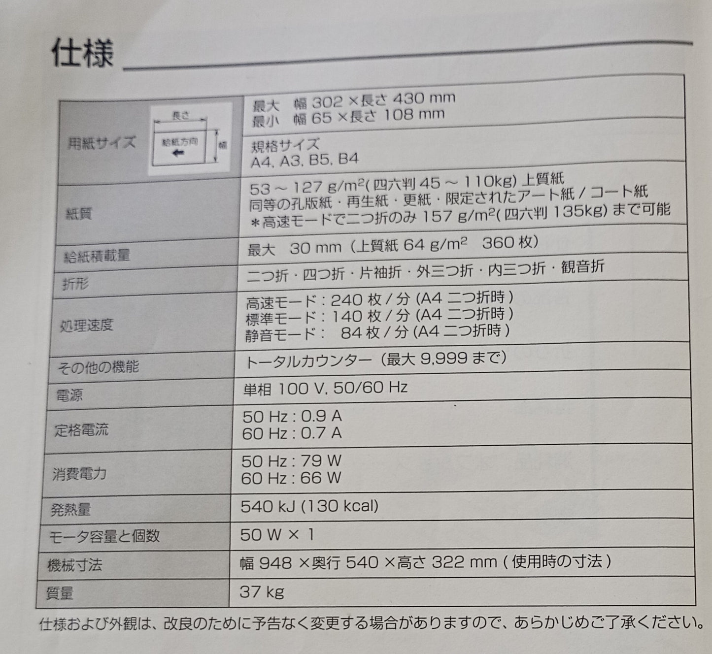 ホリゾン PF-P3100 卓上折り機 horizon1-pfp3100-1001