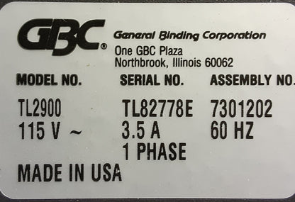 GBC TL2900 Electric Double-Ring Binding Machine, Twin-Loop Binding Machine for Ring Binding (US-GBC1-TL2900-2022112502)