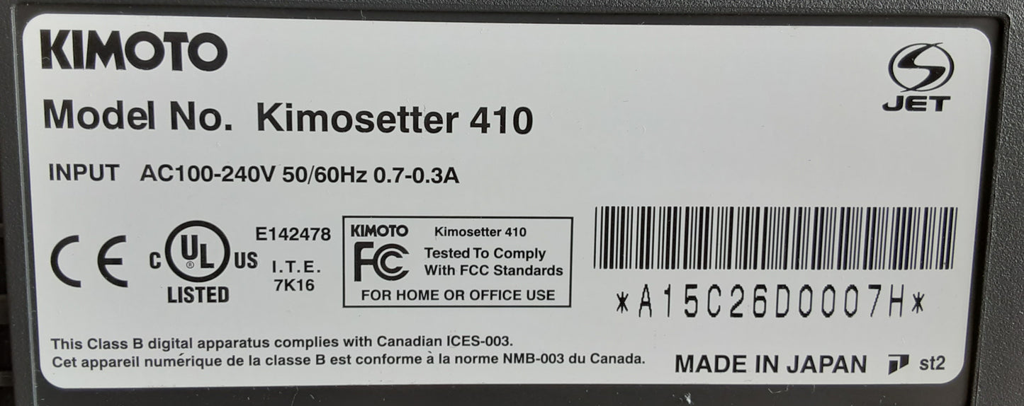 KIMOTO(キモト)製 kimosetter410(キモセッター４１０)  卓上型 CTP製版機 菊四裁サイズ対応 RIP･ドングル付き(Windows7まで対応) kimoto1-kimosetter410ctp-8213