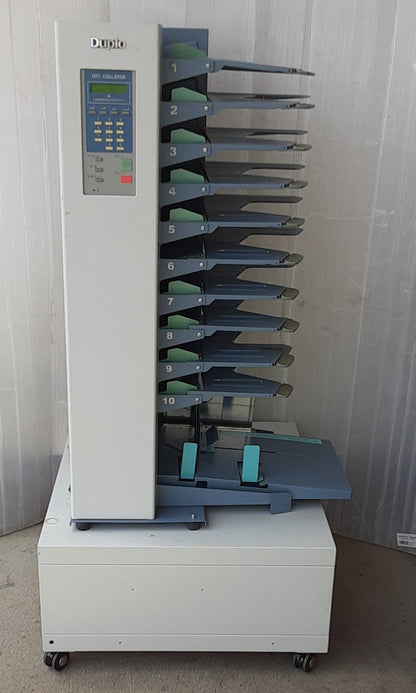 デュプロ(Duplo)製 コロ式 丁合機 DFC-100本体 A3対応 棚数10段 台付き duplo1-dfc100-5028