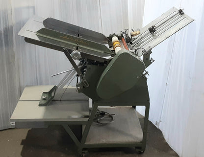 正栄機械製作所製 2つ折り専用 半自動紙折機 A2型 キャスター台一体型 shoei1-2a2-5033