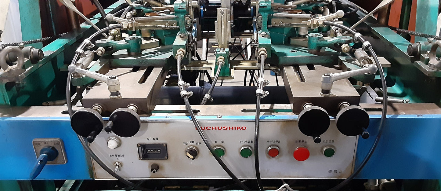 【商談中】府中紙工 コーナーテープ貼り機 箱角テープ留め機 四隅同時留め　fuchushiko1-fourcornertaper-2024031201