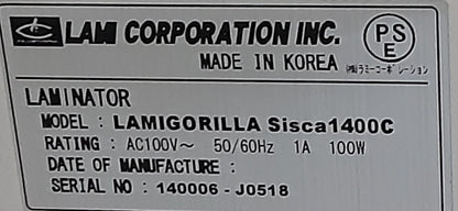 ラミーコーポレーション LAMI GORILLA Sisca1400C コールドラミネーター lamicorporation1-sisca1400c-9037