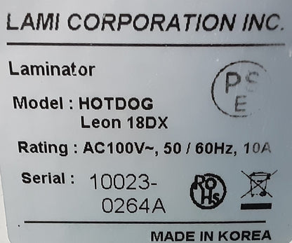 ラミーコーポレーション HOTDOG Leon 18DX ワイドラミネーター lamicorporation1-hotdogleon18dx-9001