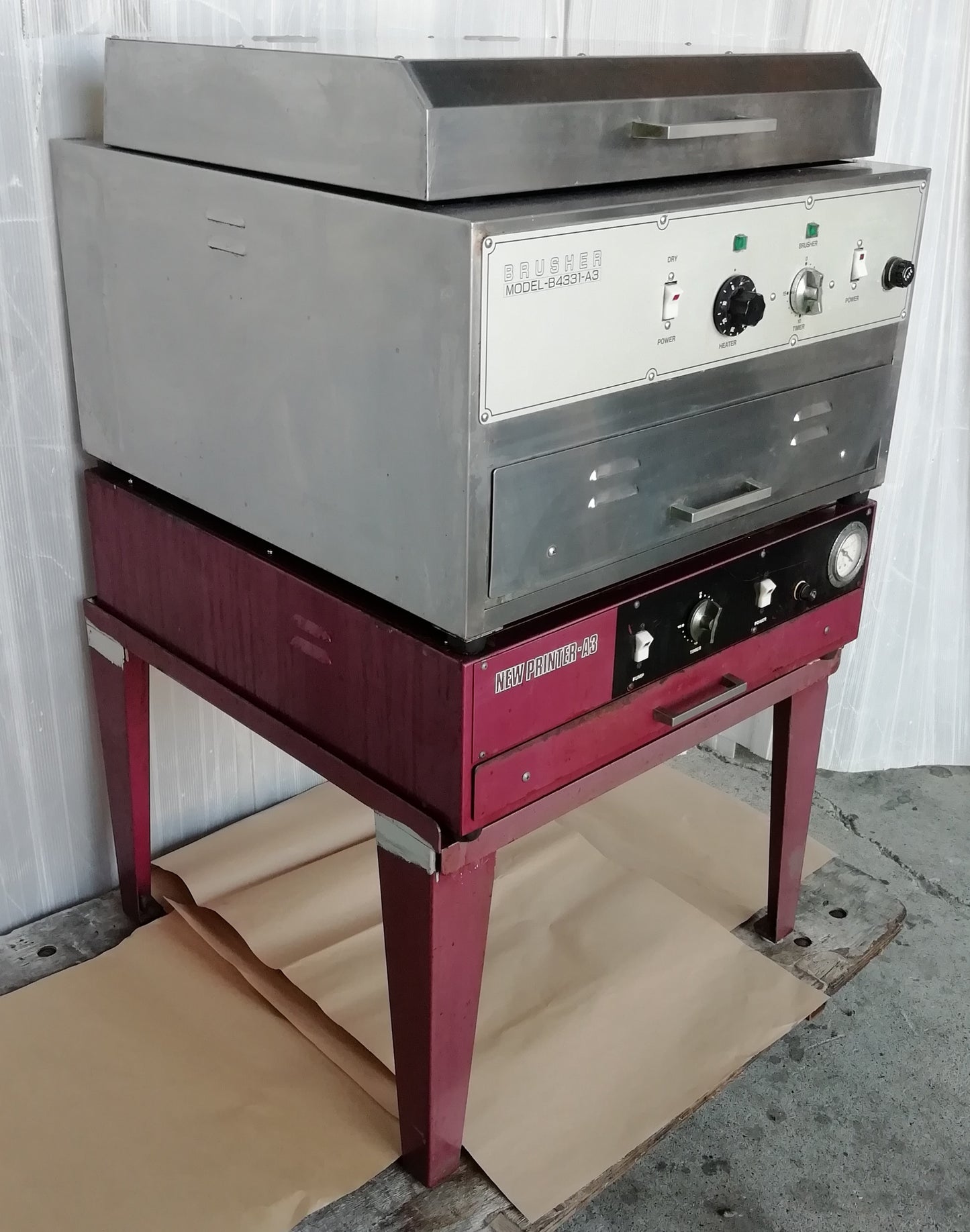 幸友社製 Brusher model B4331-A3 樹脂版製版機 縦積み型 A3サイズ対応 koyusya1-b4331a3-8001