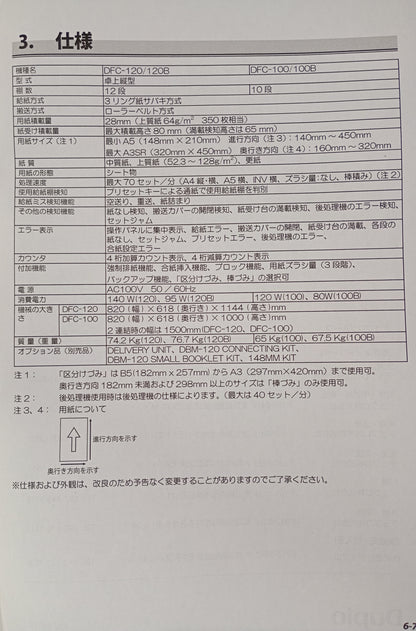 デュプロ DFC-120丁合機 duplo1-dfc120-0775