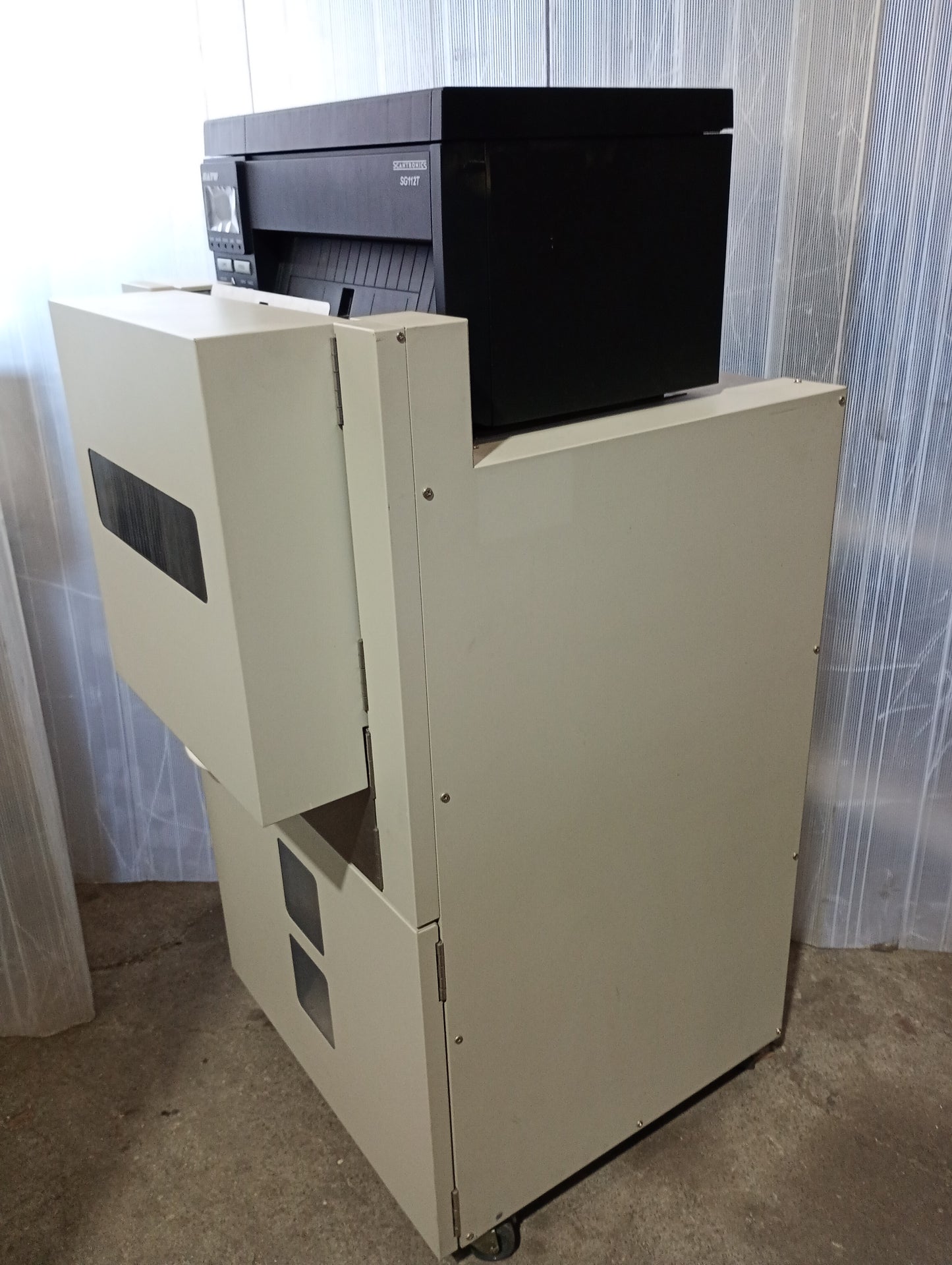 サトー　SG112T　ラベルプリンター ＋ CTS110W スタッカー sato1-sg112t-4001