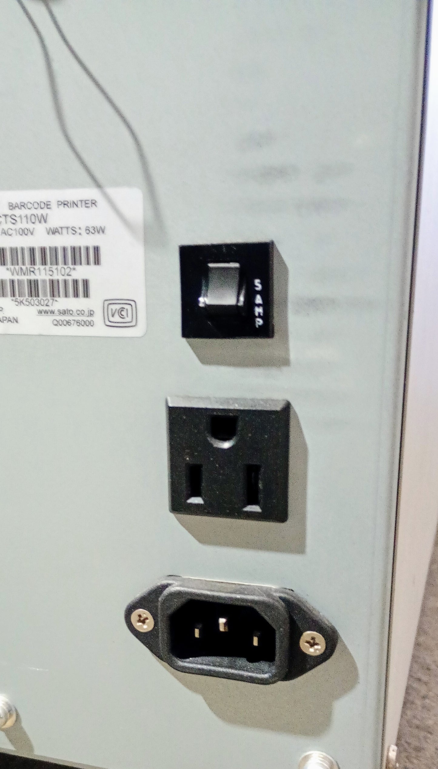 サトー　SG112T　スキャントロニクス ラベルプリンター + CTS110W スタッカー sato1-sg112t-8301