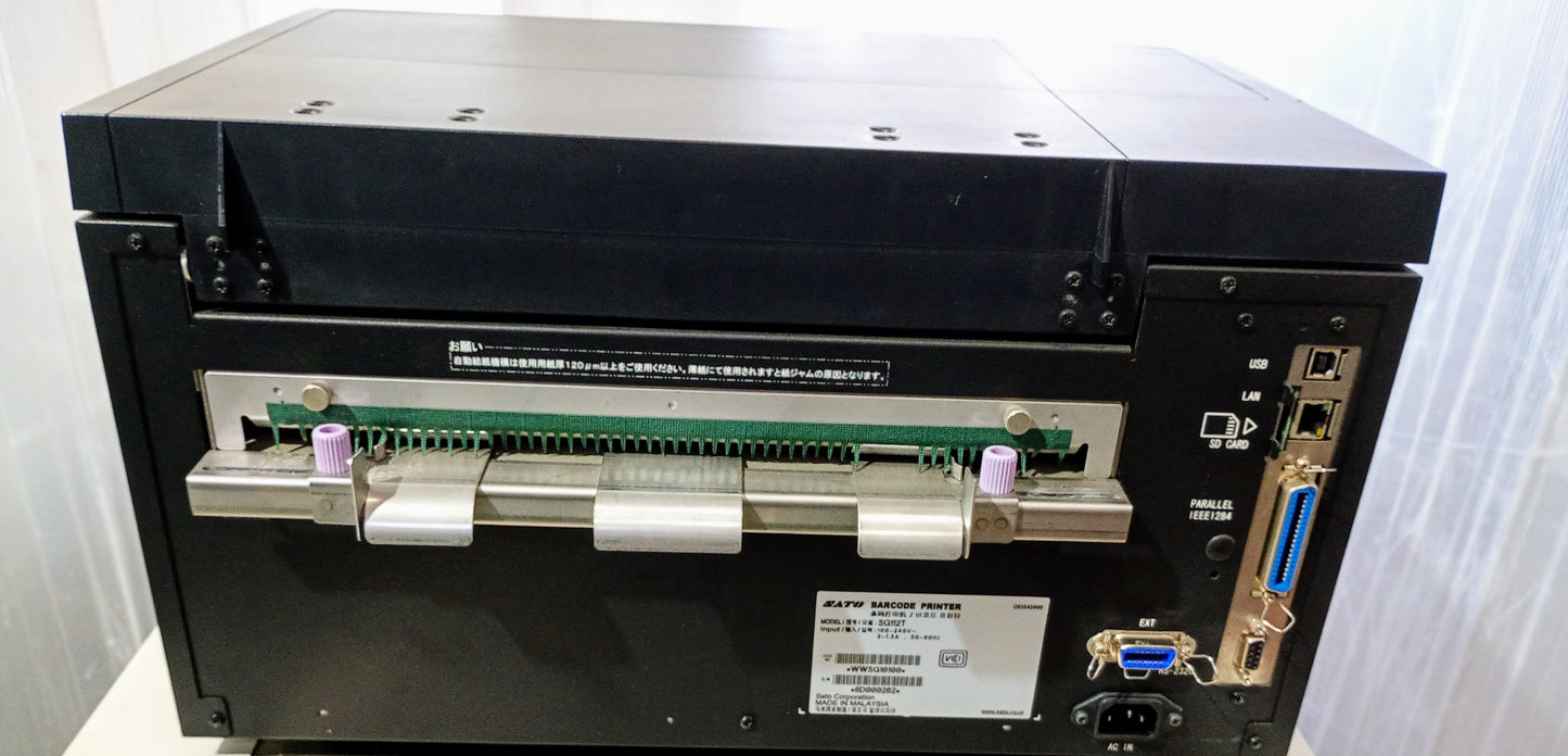 サトー　SG112T　スキャントロニクス ラベルプリンター + CTS110W スタッカー sato1-sg112t-8301