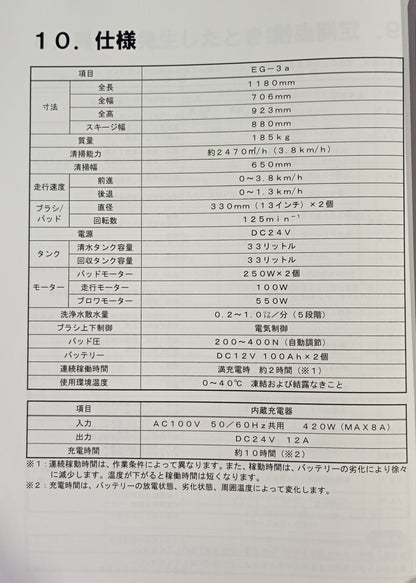 アマノ EG-3aF クリーンバーニー 自走床洗浄機 amano1-eg3af-7043