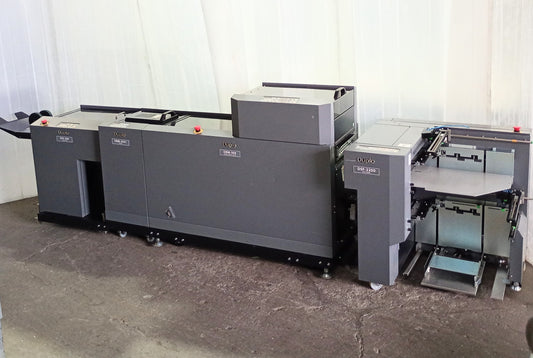 デュプロ DSF-2200 + DBM-350 オフライン中綴じ製本ライン　オンデマンド冊子に最適　duplo1-dsf2200dbm350-5001