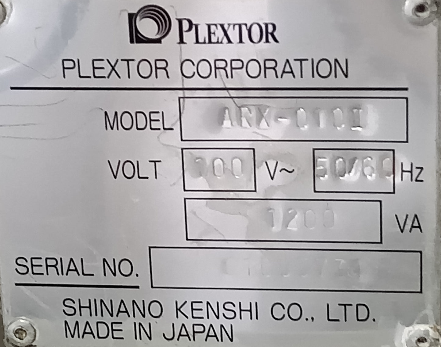 シナノケンシ プレクスターARX-010Ⅱ 印刷機 prextor1-arx010ii-2001
