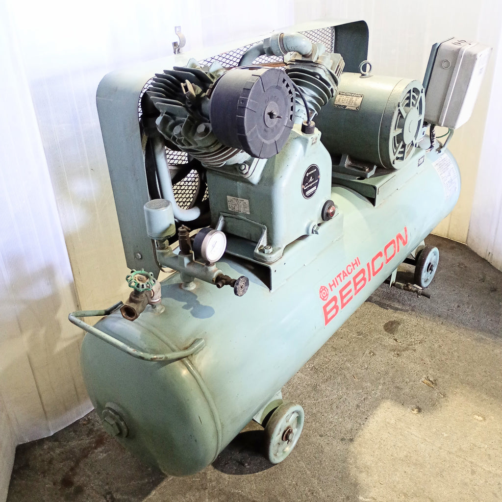 中古 日立 5.5P-9.5V5 ベビコン エアーコンプレッサー レシプロ 