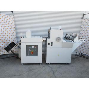 小型UVオフセット印刷機(水あり) プレクスターAR380FF＋UVコンベアUV400W B4対応 シナノケンシ(丸紅マシナリー)製